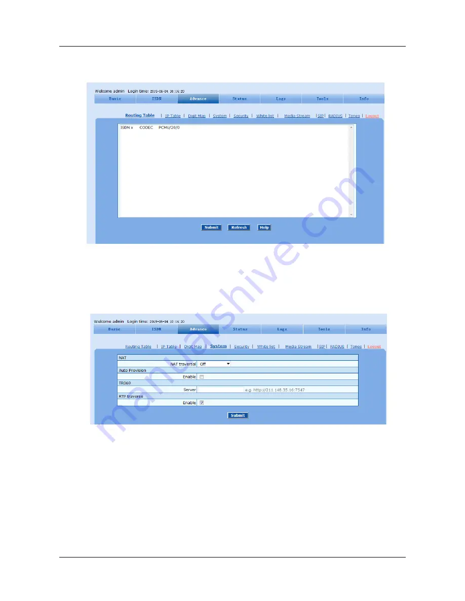 Tadiran Telecom TGW1E1-2G User Configuration Manual Download Page 86