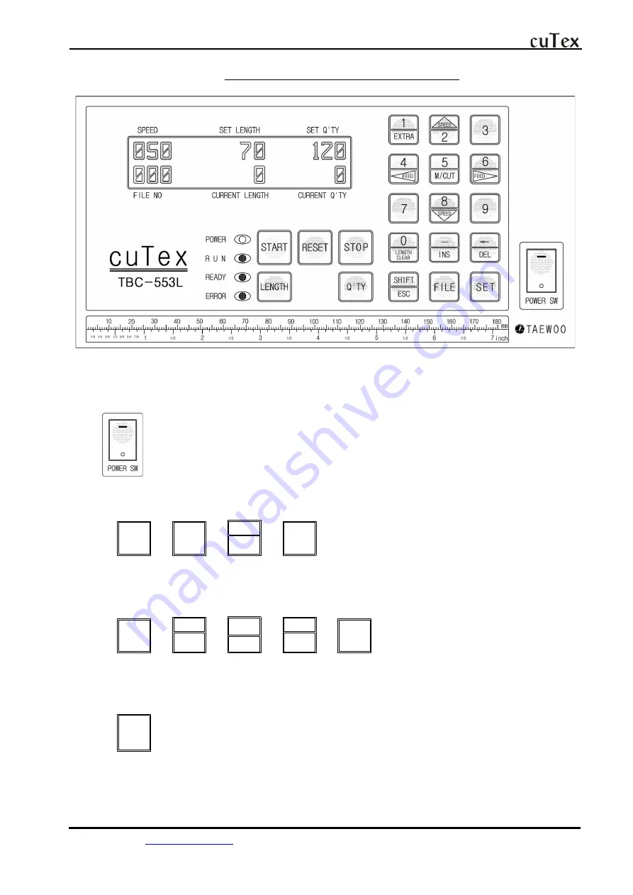 Taewoo cuTex TBC-553L How To Operate Download Page 2