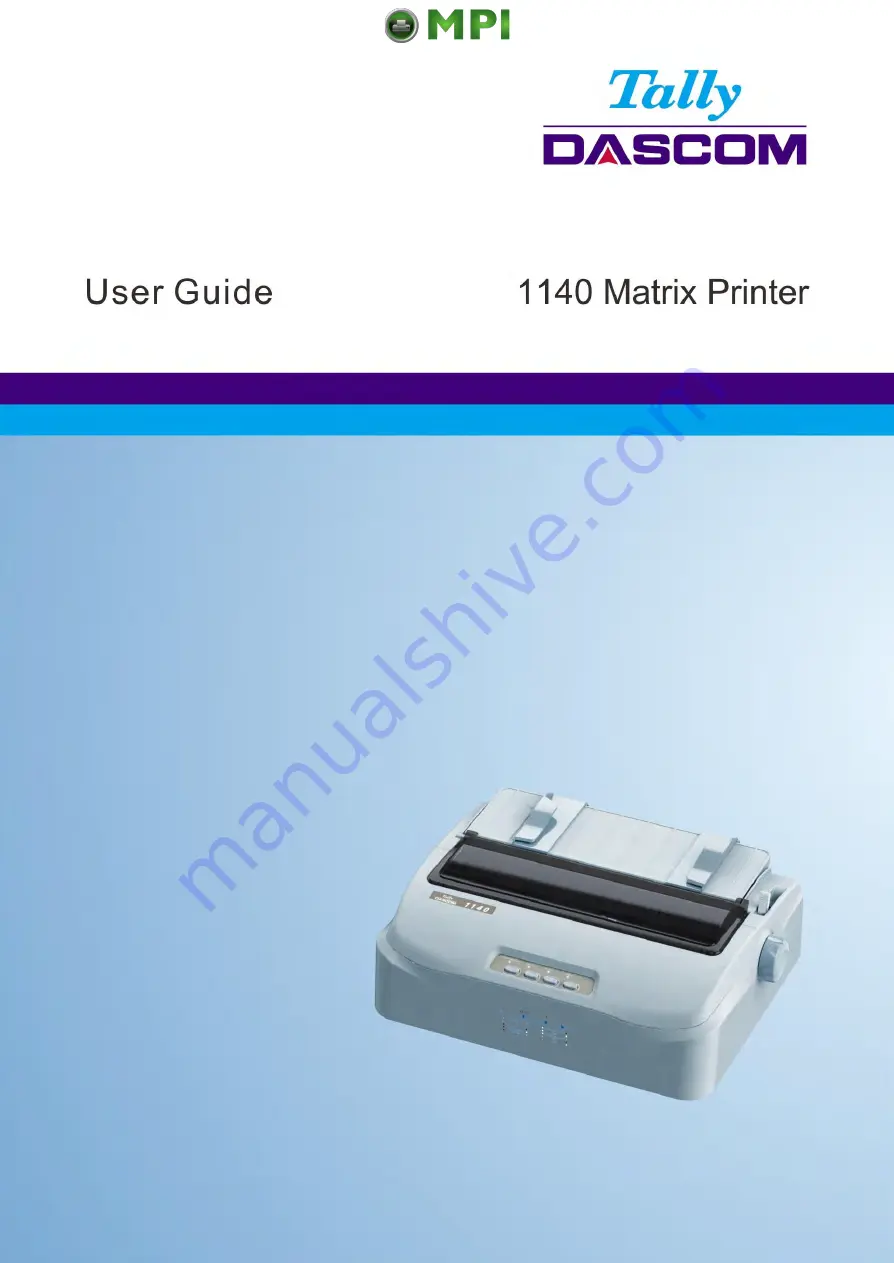 Tally Dascom 1140 User Manual Download Page 1