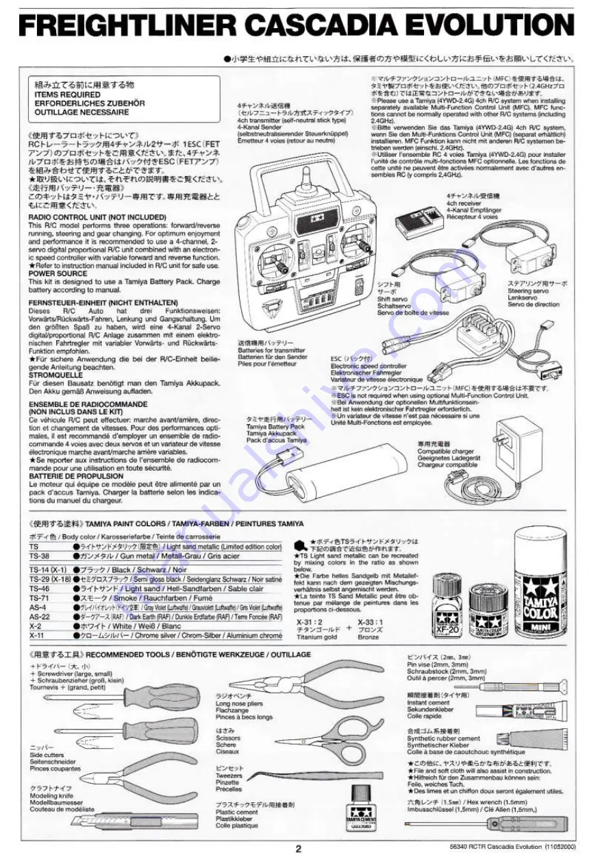 Tamiya 56340 Скачать руководство пользователя страница 2