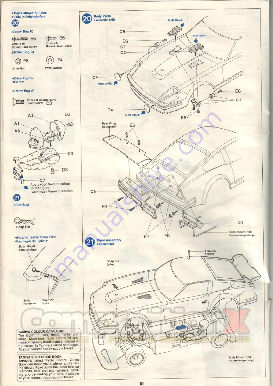 Tamiya Datsun 280ZX Racing Master Mk.2 Manual Download Page 10