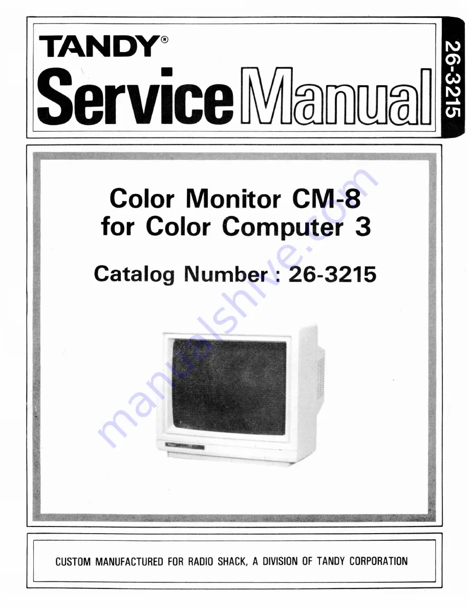 Tandy 26-3215 Service Manual Download Page 1