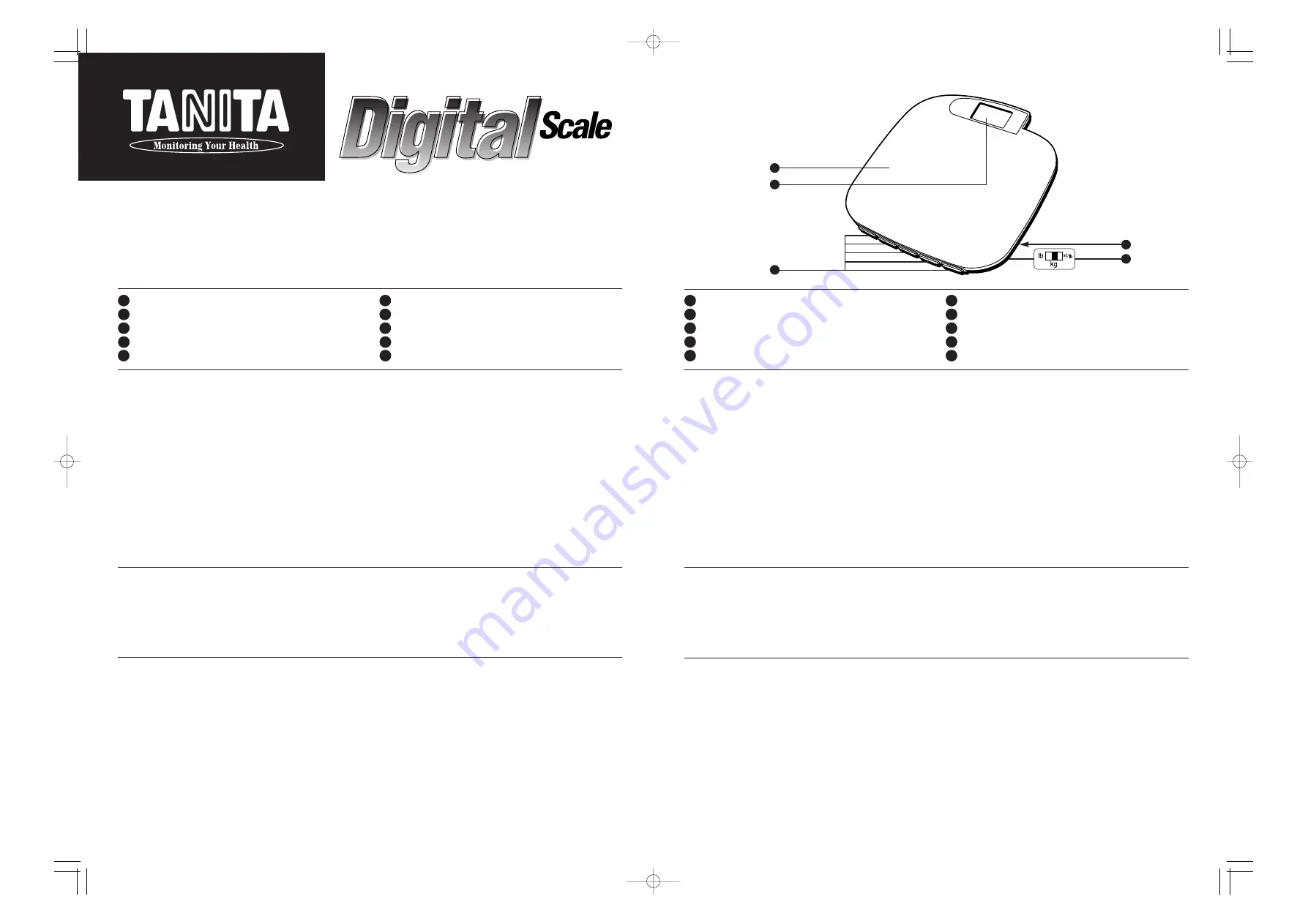 Tanita HD-351 Operating Instructions Download Page 1