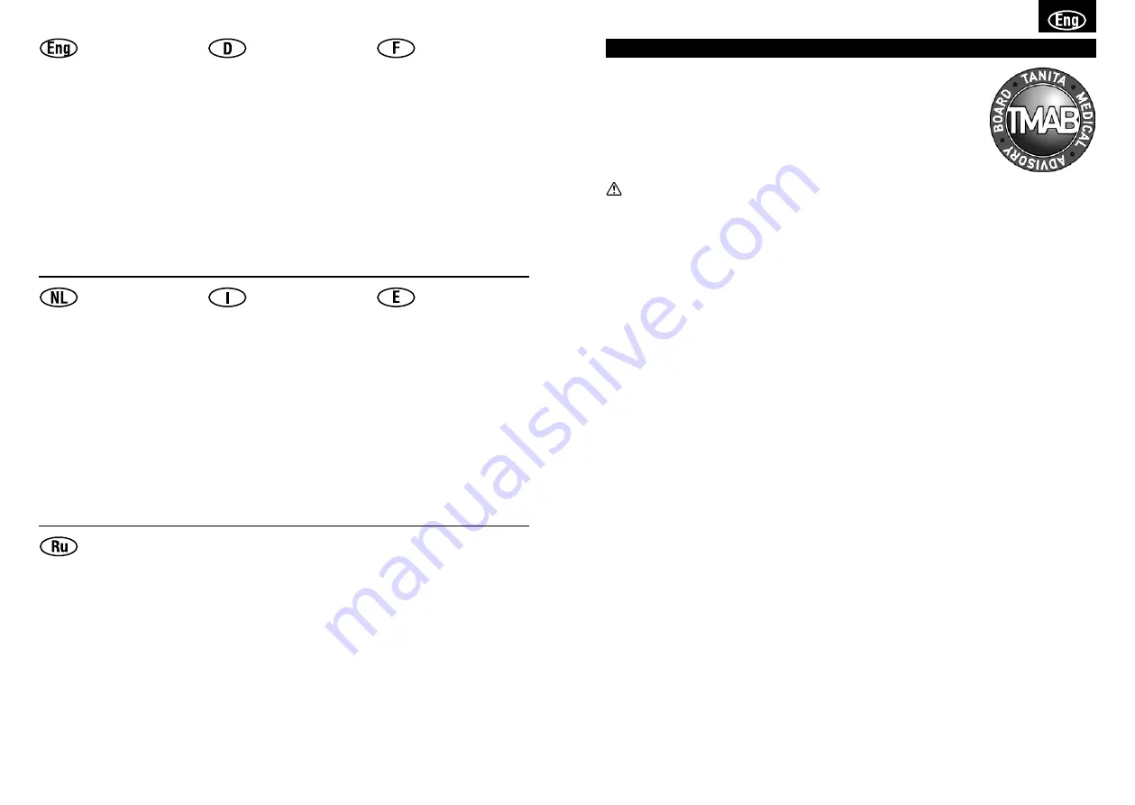 Tanita INNERSCAN 50 Manual Download Page 2