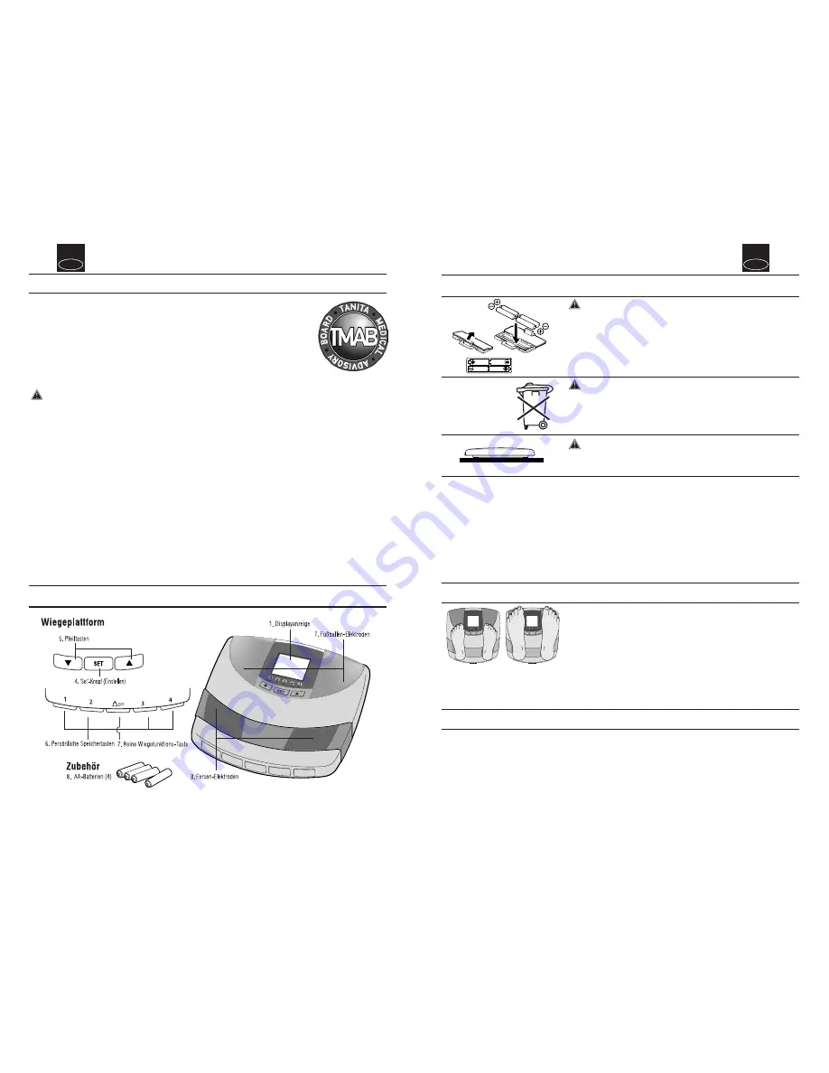 Tanita InnerScan BC-552 Instruction Manual Download Page 5