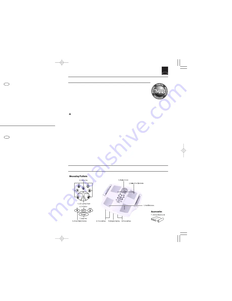 Tanita InnerScan BC-568 Instruction Manual Download Page 2