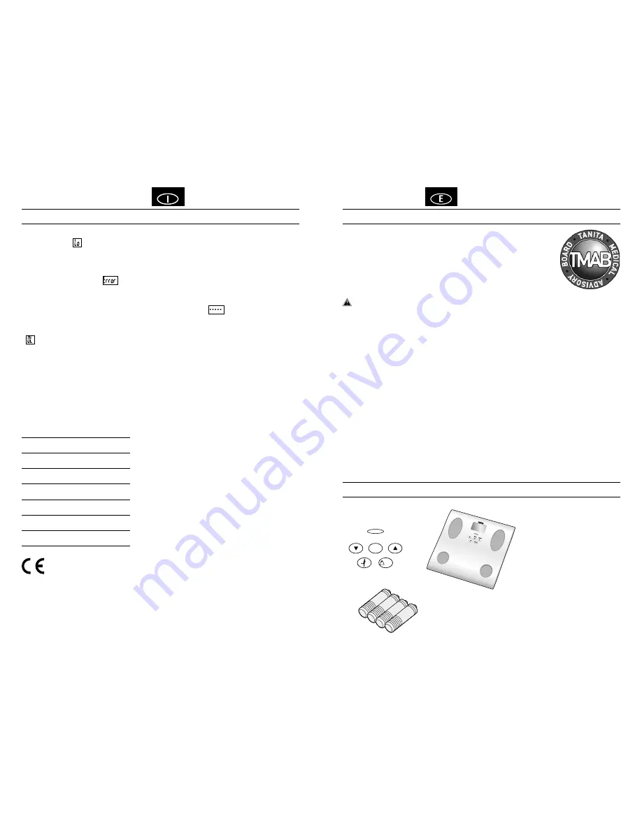 Tanita InnerScan BC-581 Instruction Manual Download Page 22