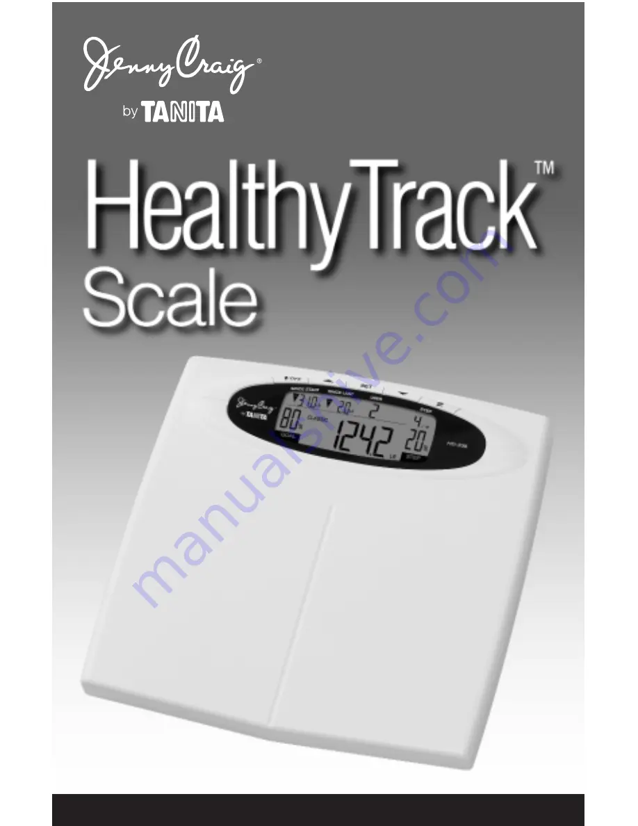 Tanita Jenny Craig Healthy Track HD-338 Скачать руководство пользователя страница 1