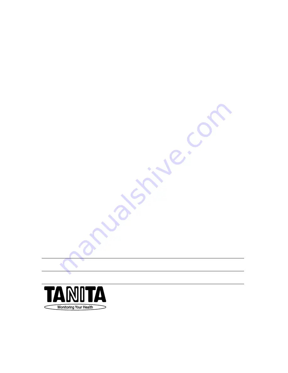 Tanita TBF-521 Instruction Manual Download Page 11