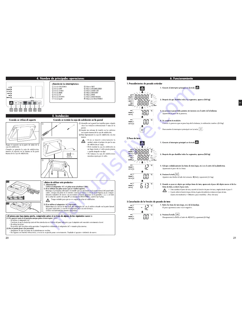 Tanita WB-100A Instruction Manual Download Page 11