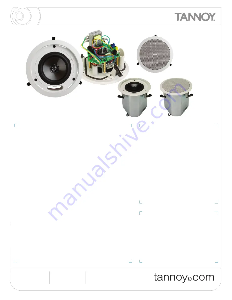 Tannoy CMS 601 DC BM Specifications Download Page 1