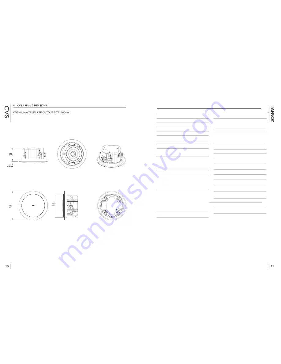 Tannoy CVS 4 MICRO Скачать руководство пользователя страница 6