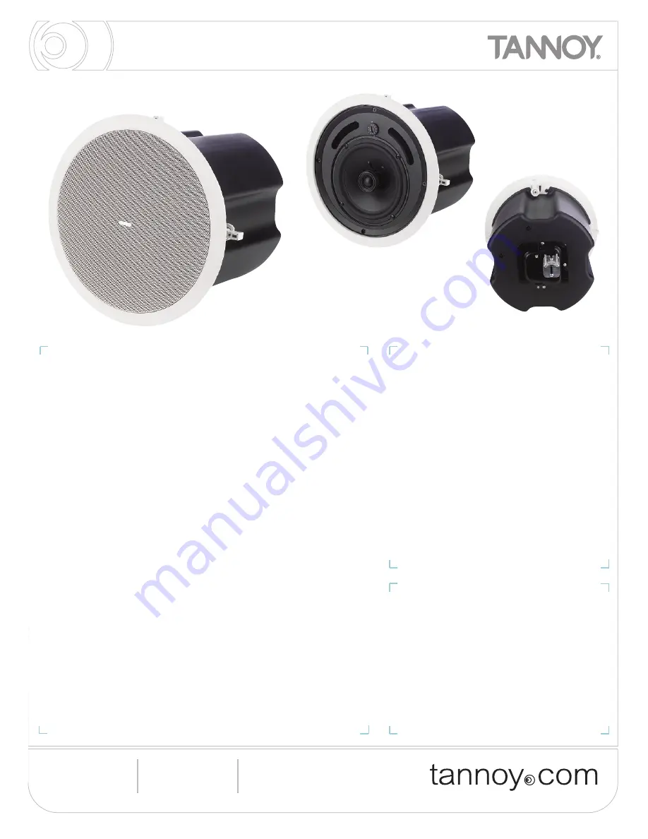 Tannoy CVS6 Specifications Download Page 1