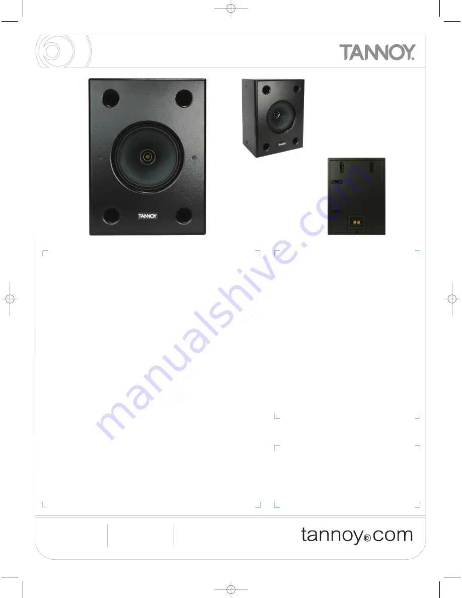 Tannoy Definition Install DC8i Specification Sheet Download Page 1