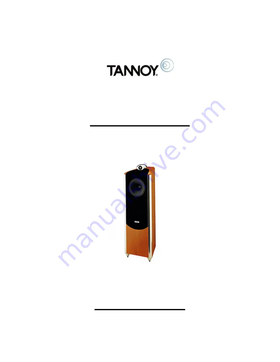 Tannoy DIMENSION TD10 Скачать руководство пользователя страница 1