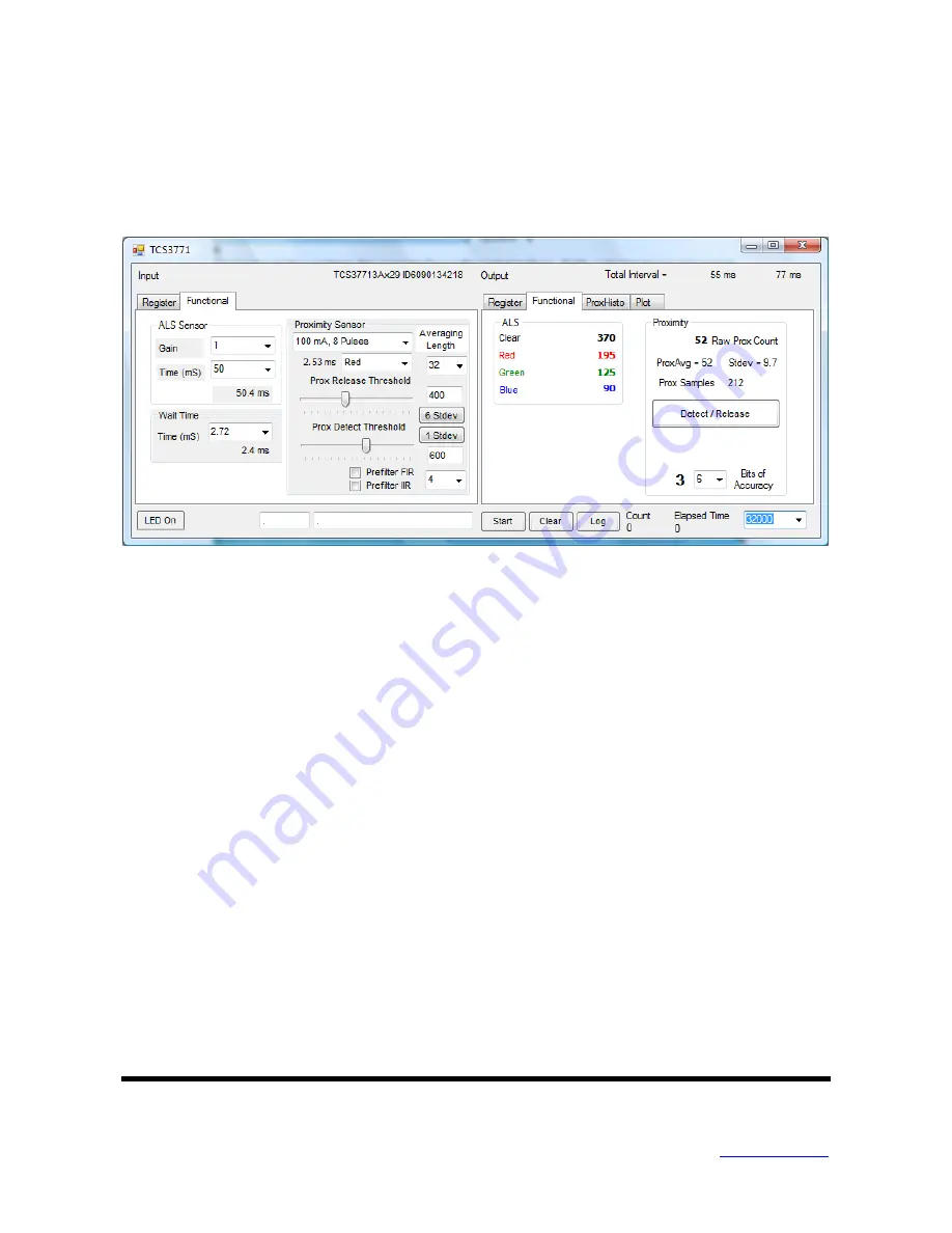 TAOS TCS3771 User Manual Download Page 6