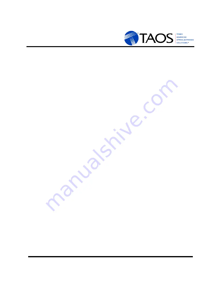 TAOS TSL230RD User Manual Download Page 1