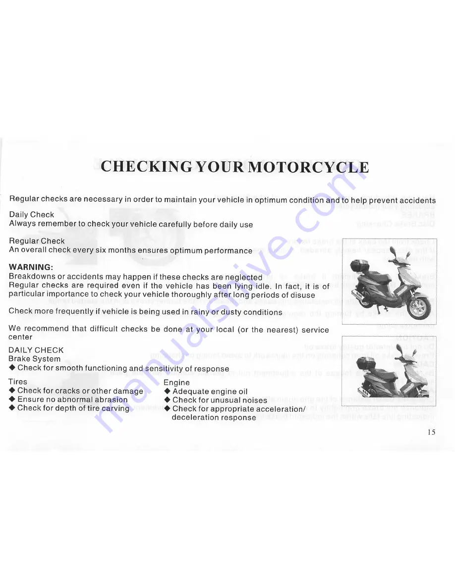 TaoTao QUANTUM 150 Owner'S Manual Download Page 16