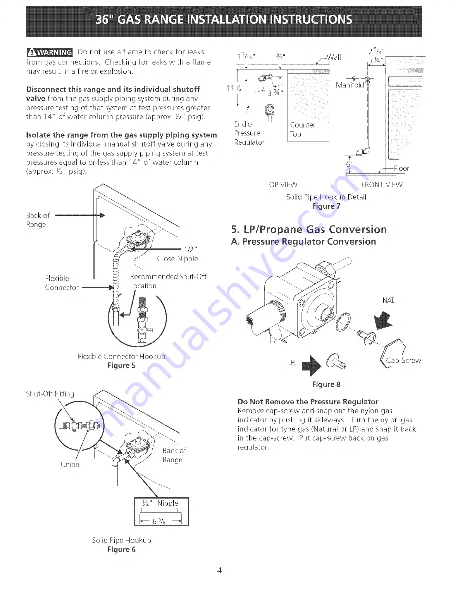 Tappan TGF602PGW3 Installation Manual Download Page 4