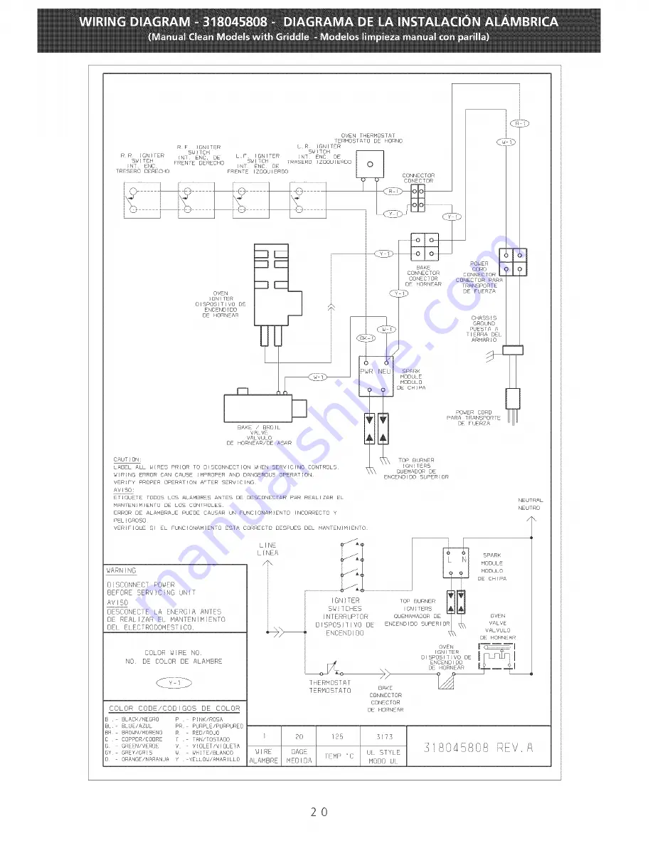 Tappan TGF602PGW3 Installation Manual Download Page 20