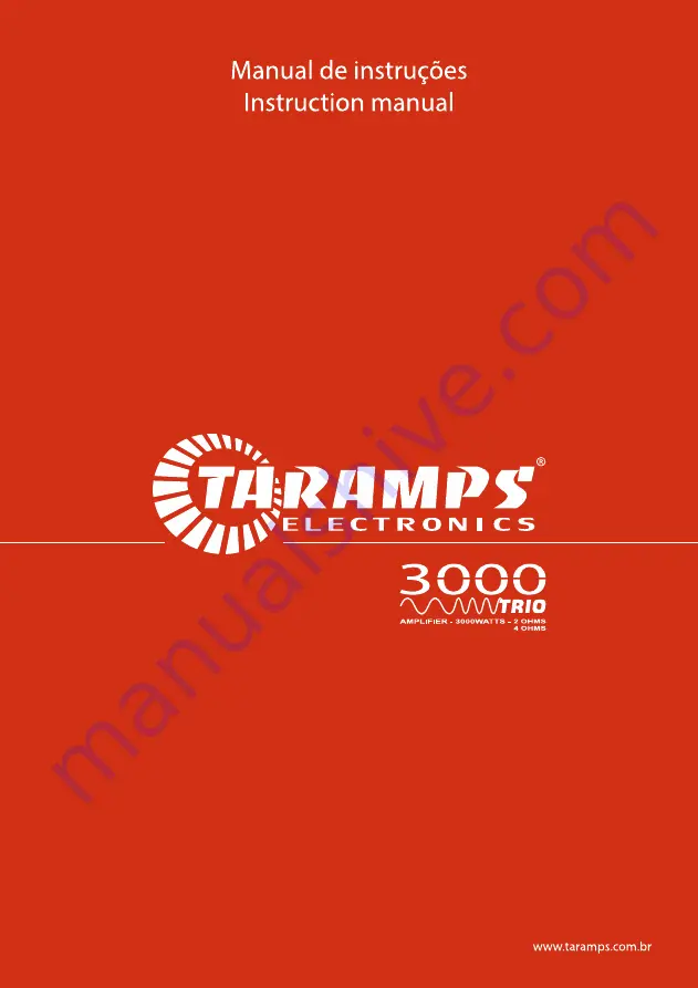 Taramps Electronics 3000 Trio Series Instruction Manual Download Page 1