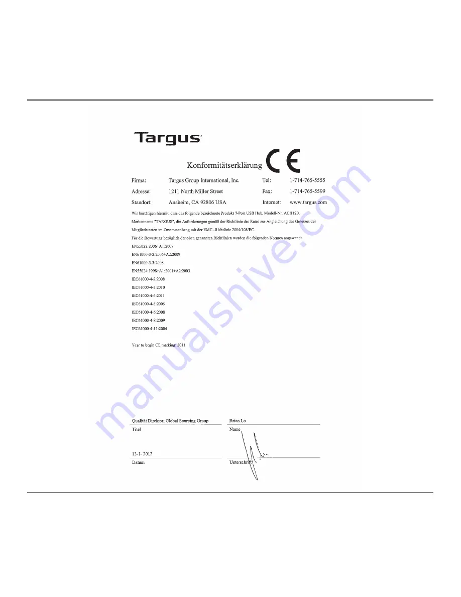 Targus 7-PORT HUB Скачать руководство пользователя страница 7