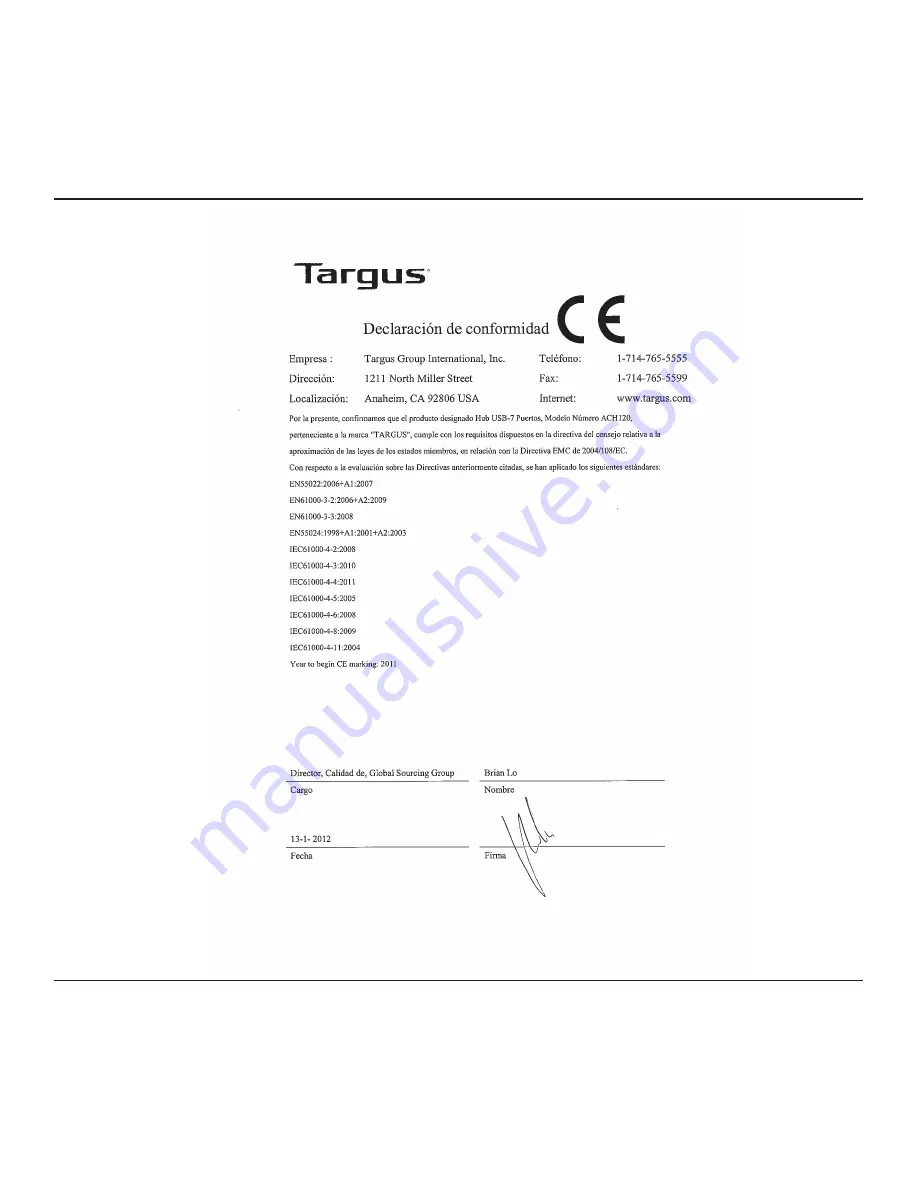 Targus 7-PORT HUB Скачать руководство пользователя страница 9