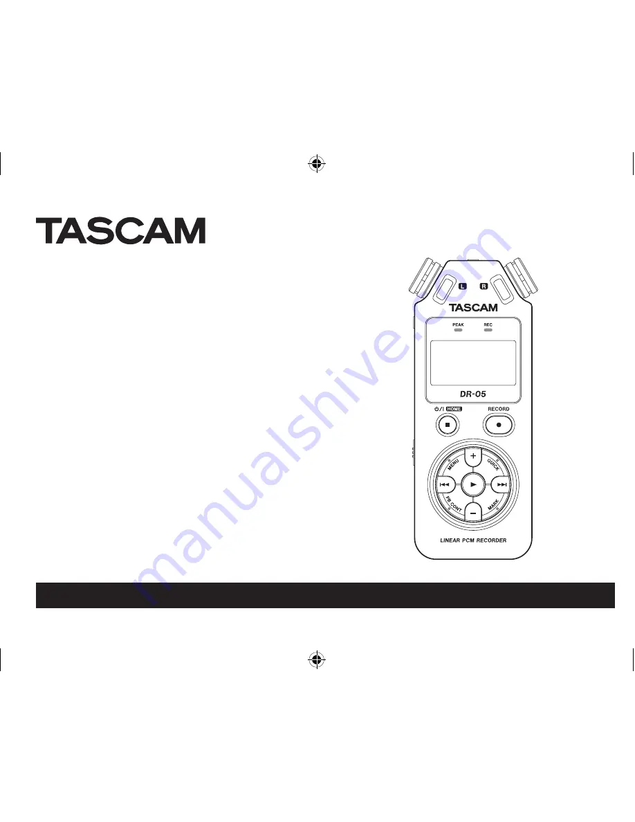 Tascam DR-05 Owner'S Manual Download Page 1