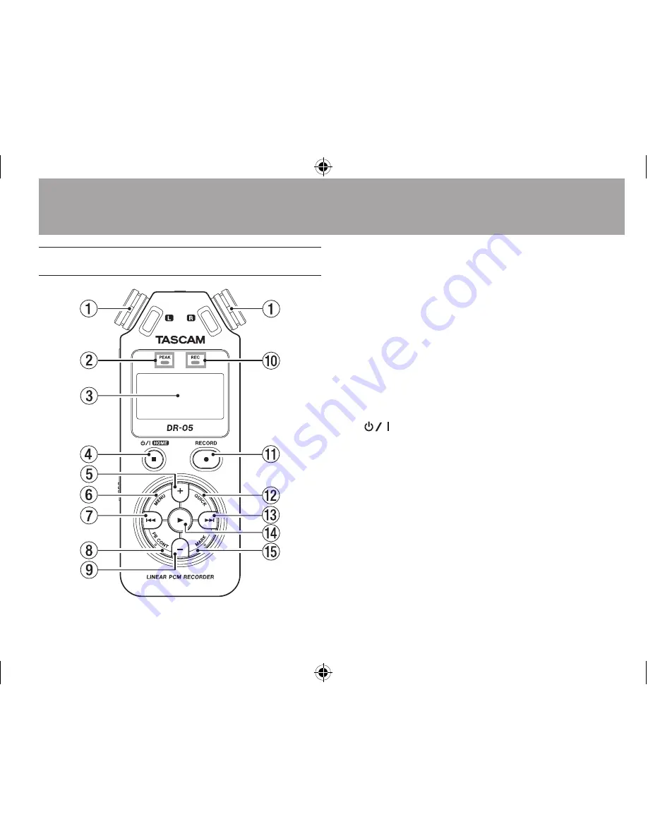 Tascam DR-05 Owner'S Manual Download Page 19