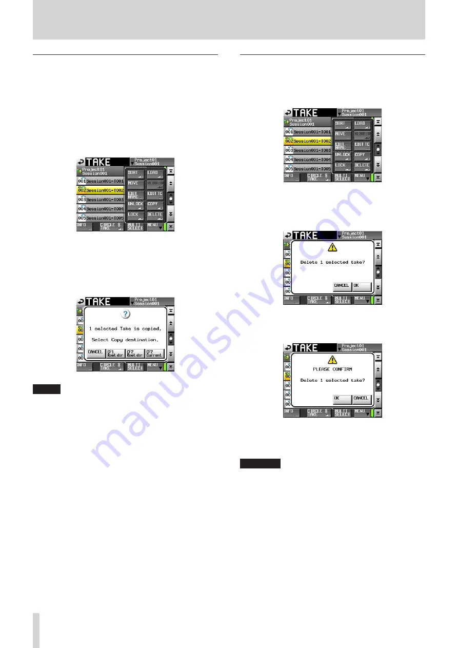 Tascam HS-4000 Owner'S Manual Download Page 74