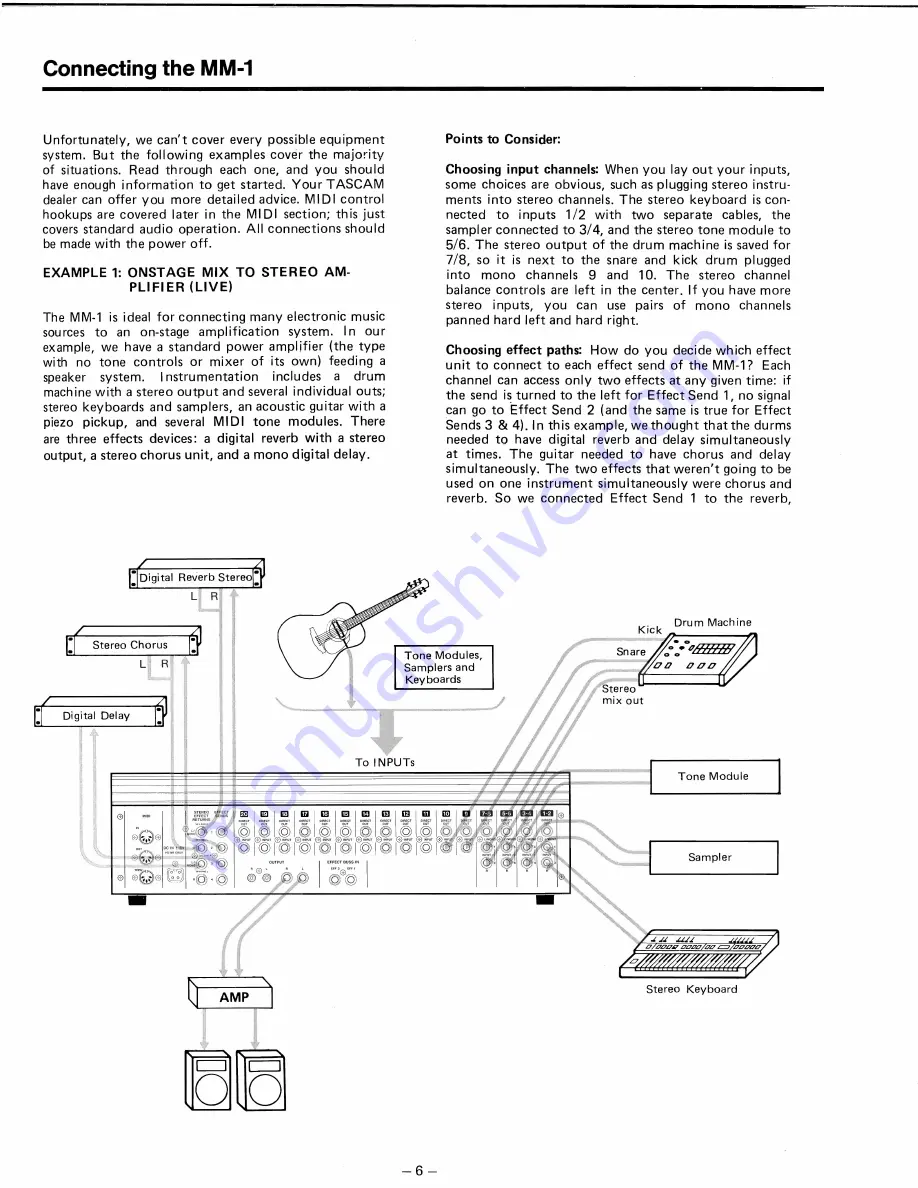 Tascam MM-1 Owner'S Manual Download Page 6