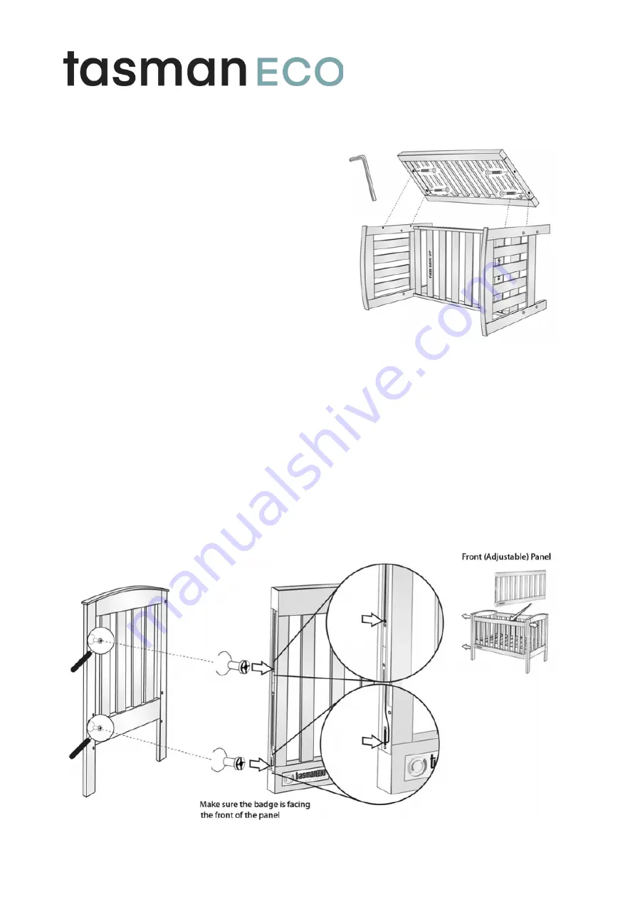 TasmanEco Elba Cot Assembly Instructions Manual Download Page 6