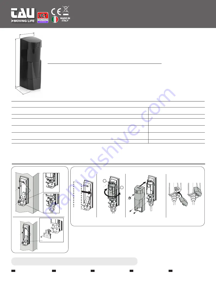 tau 900PIVOT Installation Manual Download Page 1