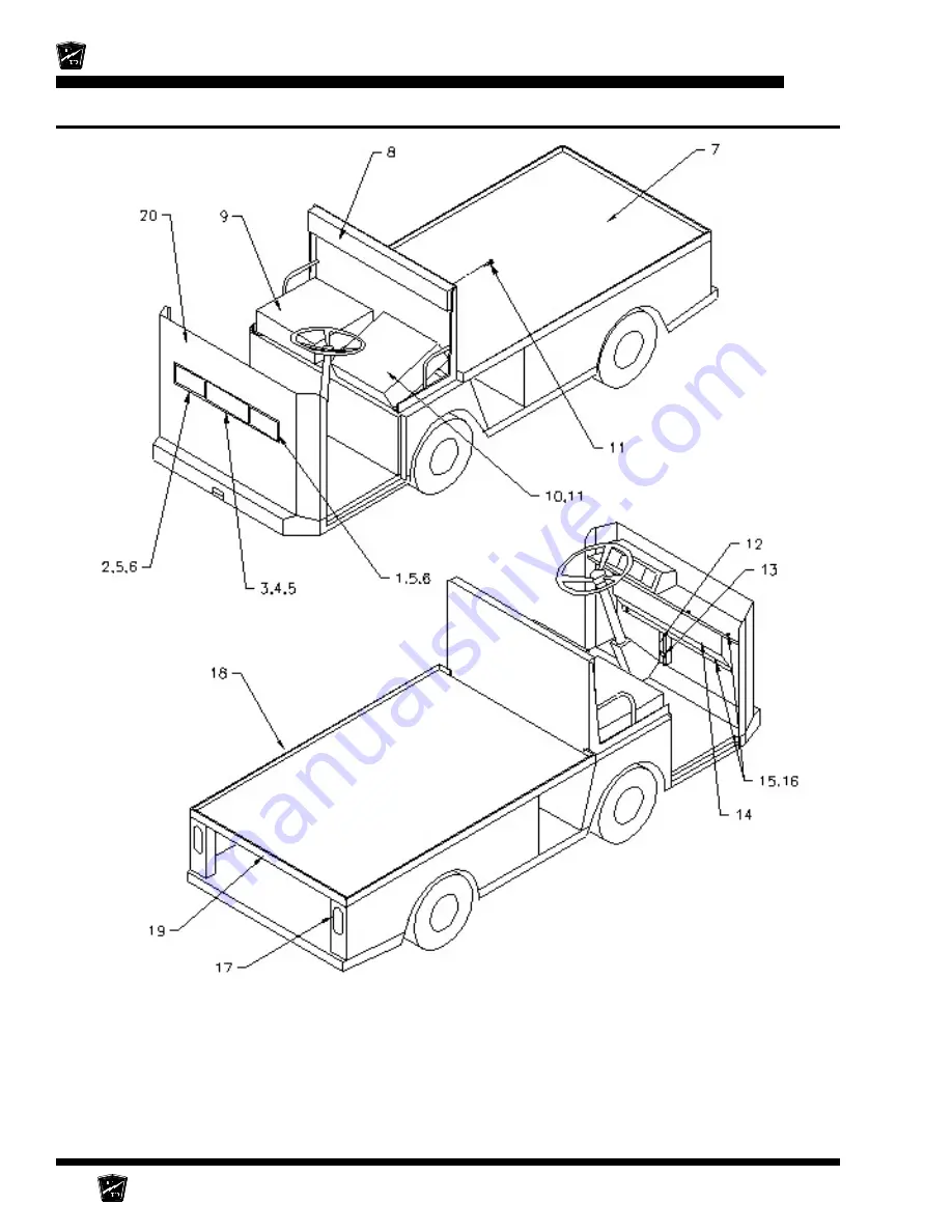 Taylor-Dunn B 2-10 Operation, T Roubleshooting And Replacement Parts Manual Download Page 218