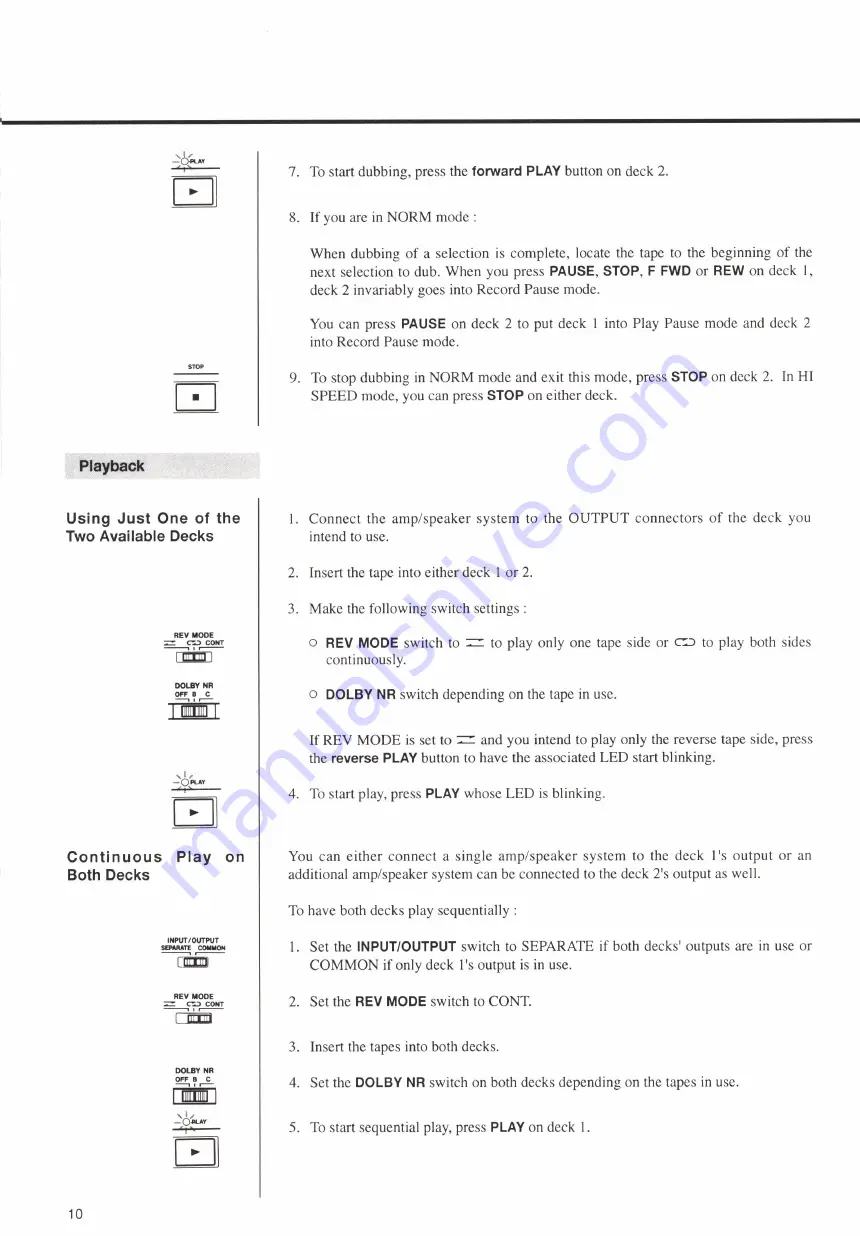 TEAC PROFESSIONAL TASCAM 302 Owner'S Manual Download Page 10