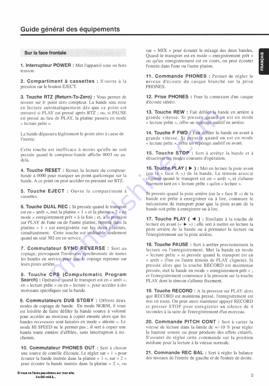 TEAC PROFESSIONAL TASCAM 302 Owner'S Manual Download Page 25