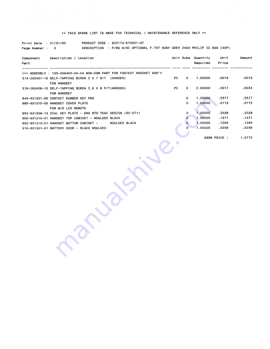 Teac CT-M510 Service Manual Download Page 18