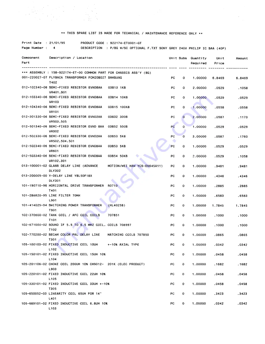 Teac CT-M510 Service Manual Download Page 19