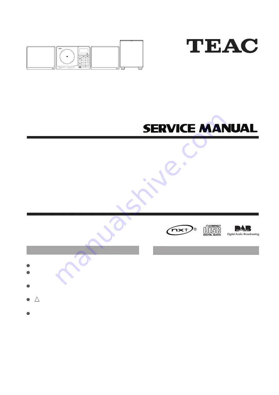 Teac MC-DX40 Service Manual Download Page 1