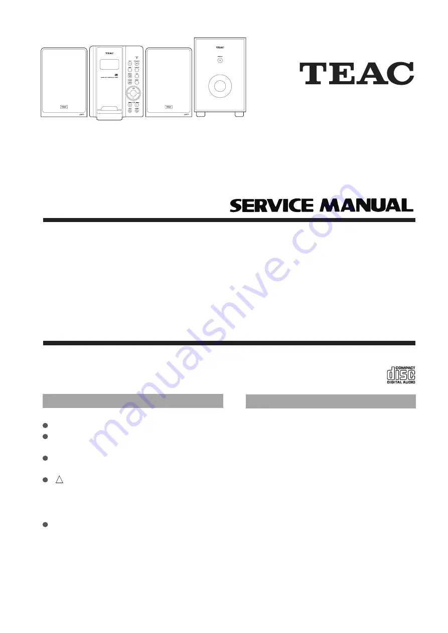 Teac MC-DX50i Service Manual Download Page 1