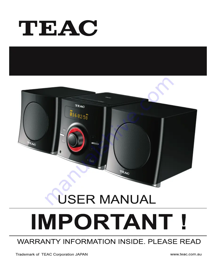 Teac MCD65BT User Manual Download Page 1