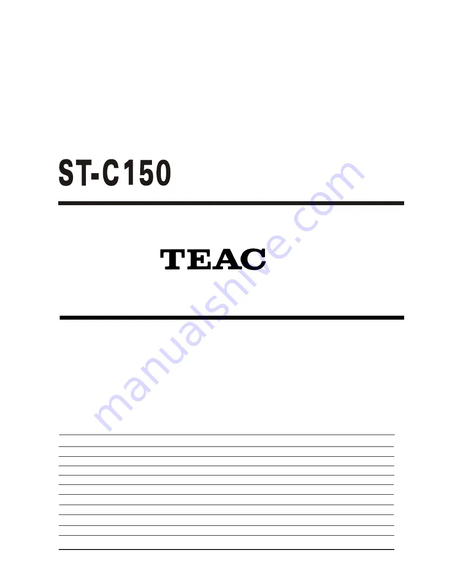 Teac ST-C150 Скачать руководство пользователя страница 17