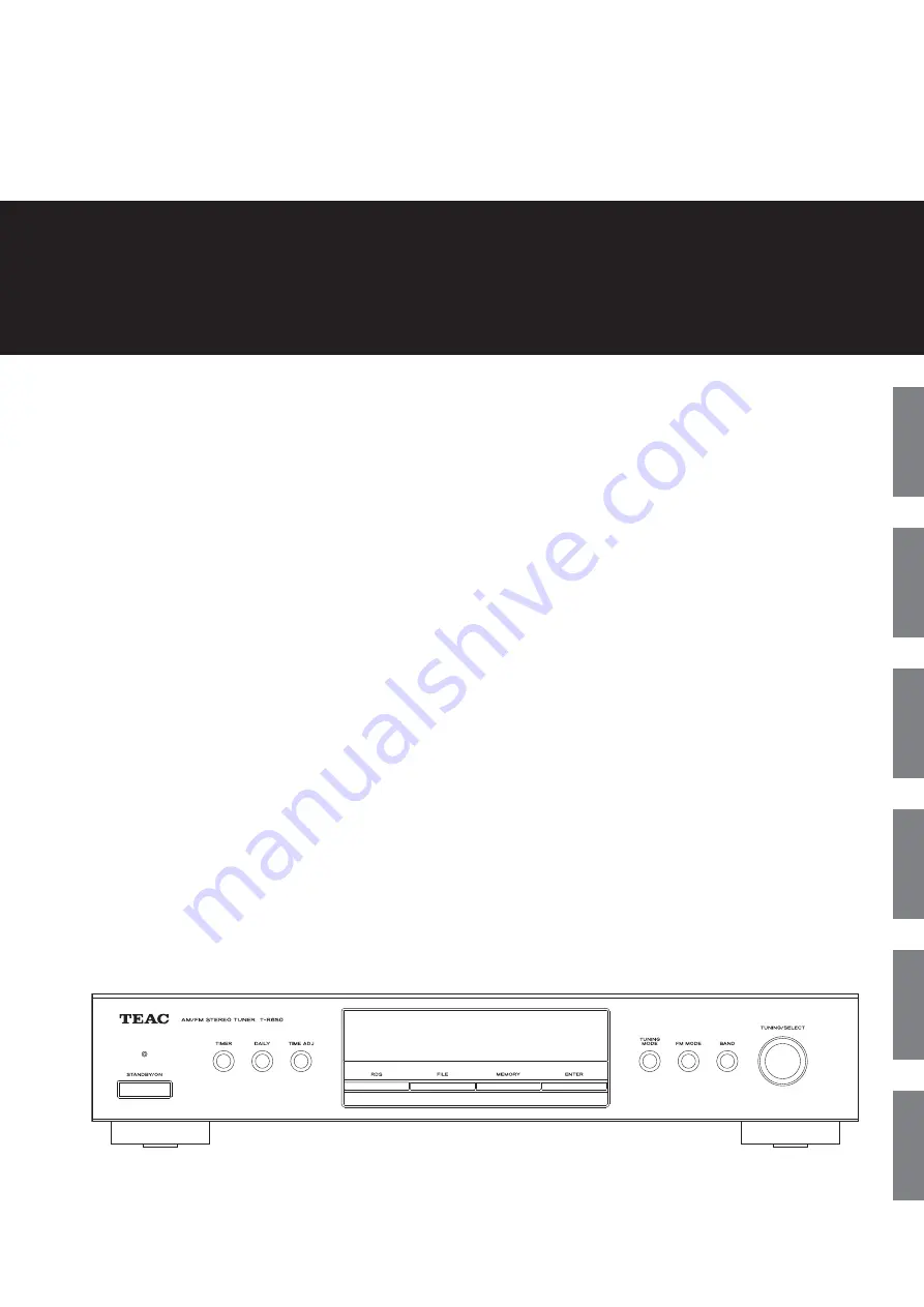 Teac T-R650 Owner'S Manual Download Page 1