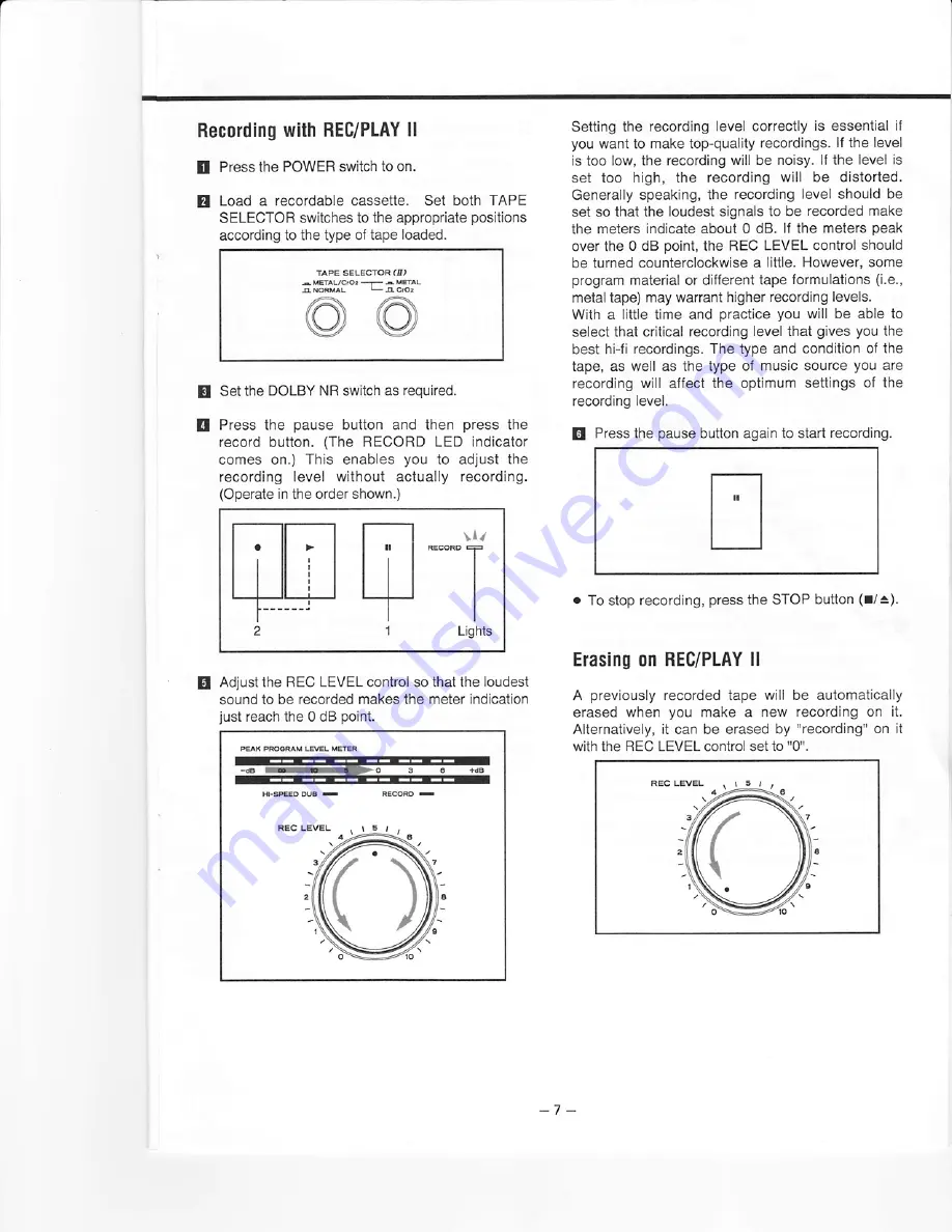 Teac W-505R Скачать руководство пользователя страница 7