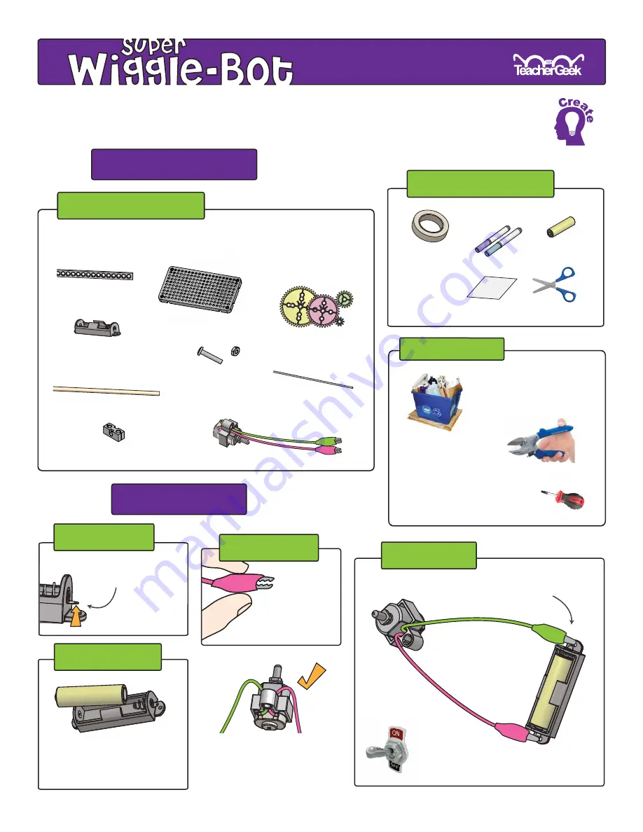 TeacherGeek Super Wiggle-Bot Скачать руководство пользователя страница 1