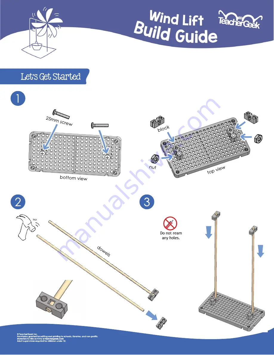 TeacherGeek Wind Lift Build Manual Download Page 4