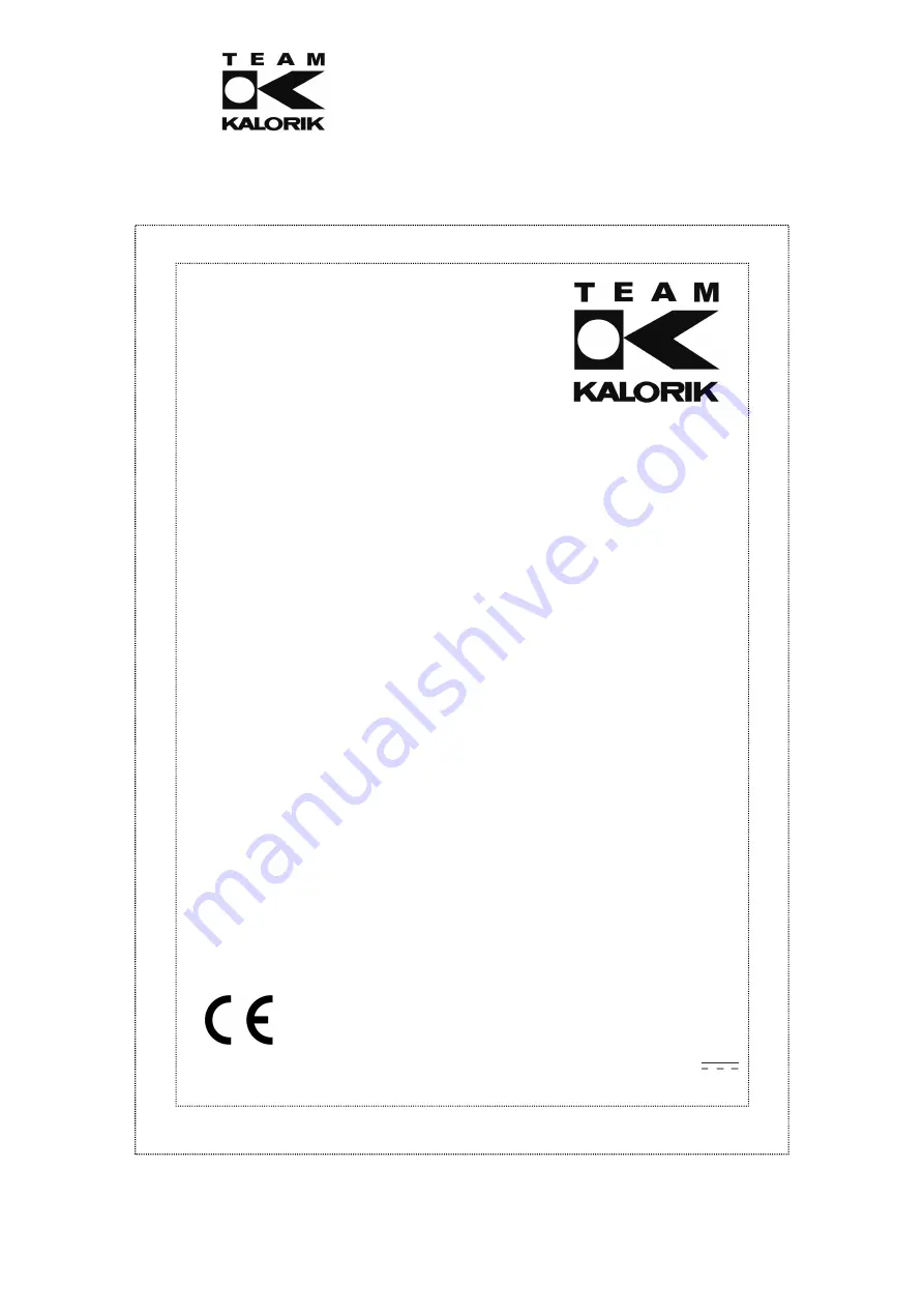 Team Kalorik TKG HVC 1001 Manual Download Page 1