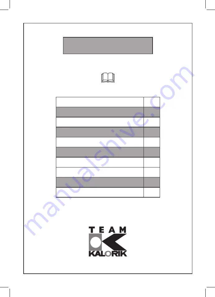 Team Kalorik TKG JK 1023 Quick Start Manual Download Page 28