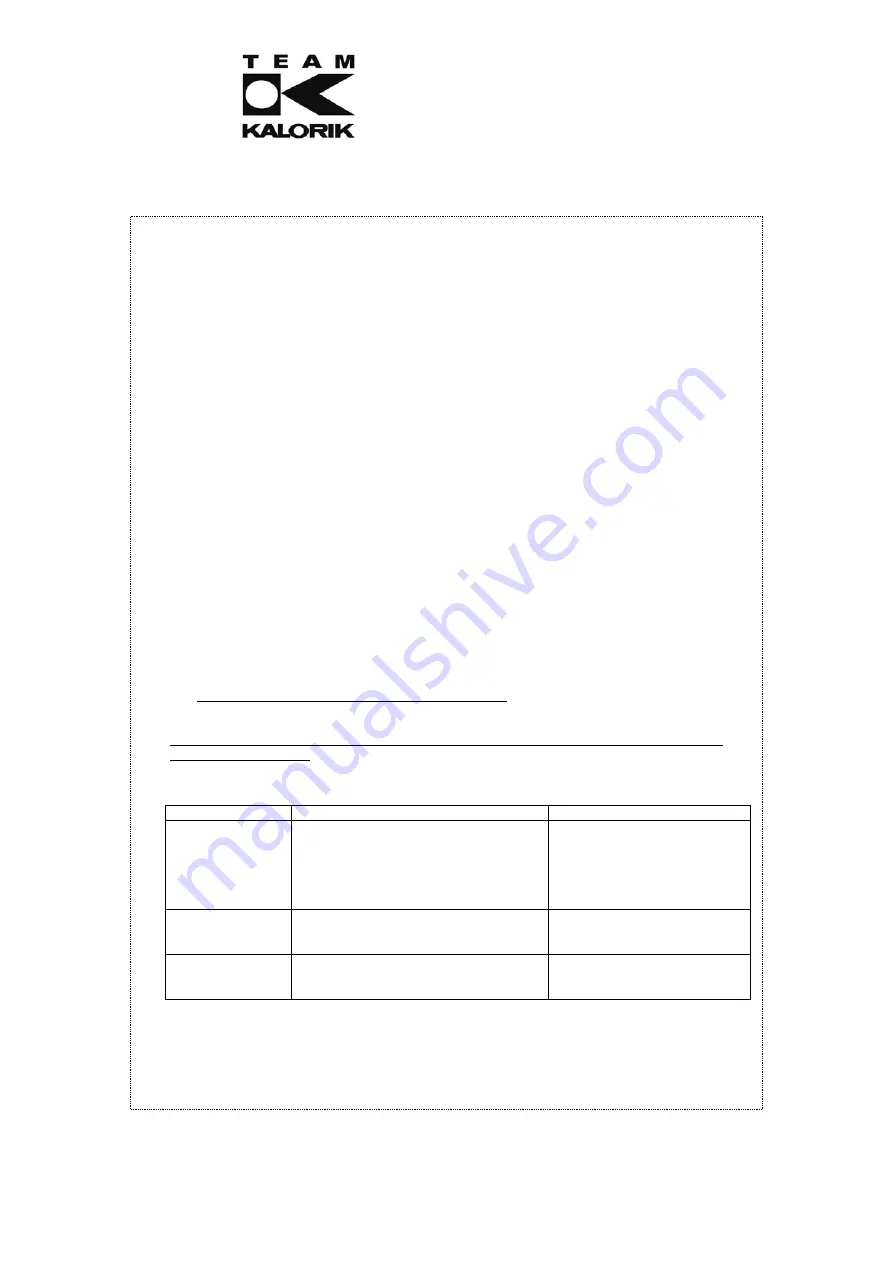 Team Kalorik TKG SFC 1001 Operating Instructions Manual Download Page 64