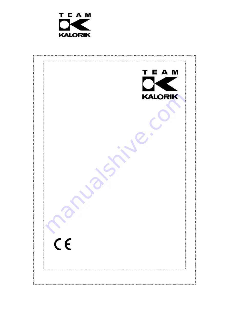 Team Kalorik TKG SWP 1050 User Manual Download Page 1